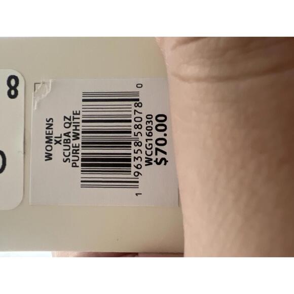 Calia Women's Pure White Soft Scuba 1/4 Zip Sweatshirt - Picture 5 of 6